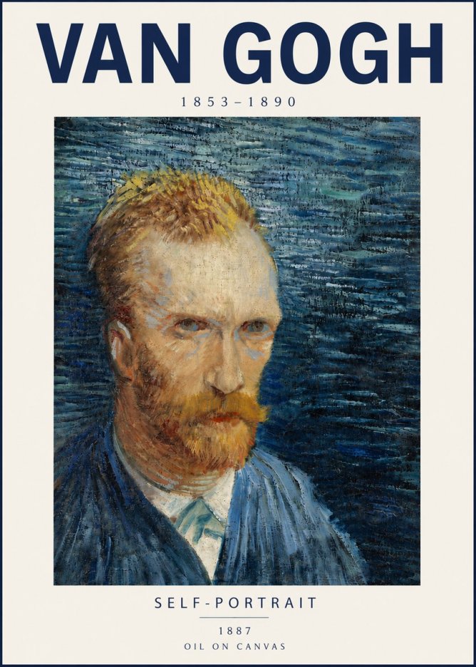 Van Gogh Self-portrait VI No4 - Póster