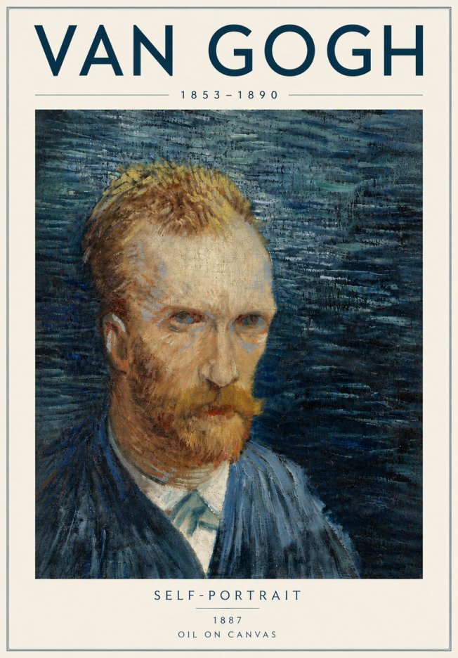 Van Gogh Self-portrait VI No5 - Póster