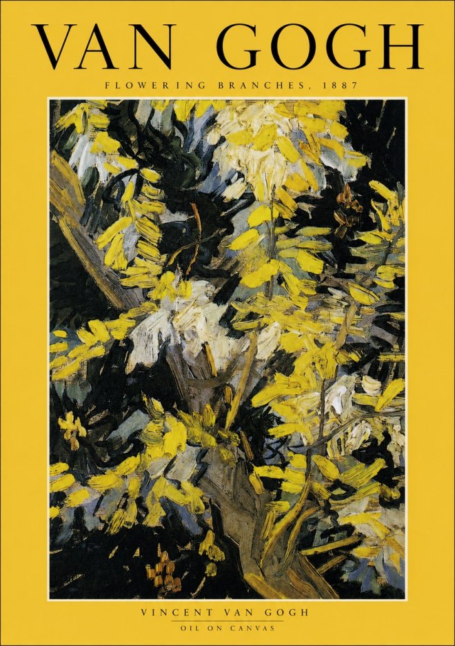 Van Gogh Flowering Branches, 1887 No2 - Póster