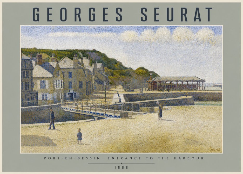 Seurat Port-en-bessin, Entrance to the Harbour, 1888 No4 - Póster