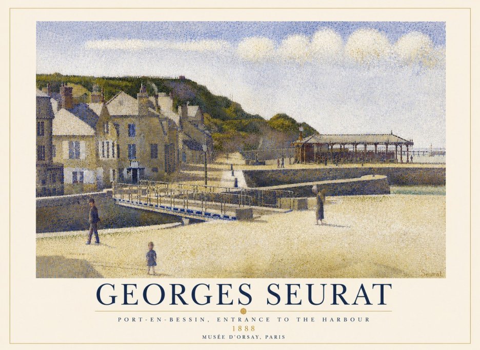 Seurat Port-en-bessin, Entrance to the Harbour, 1888 No6 - Póster