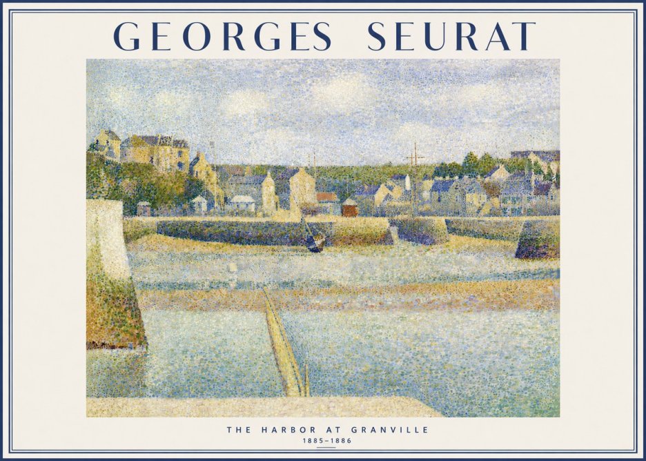 Seurat The Harbor at Granville No3 - Póster