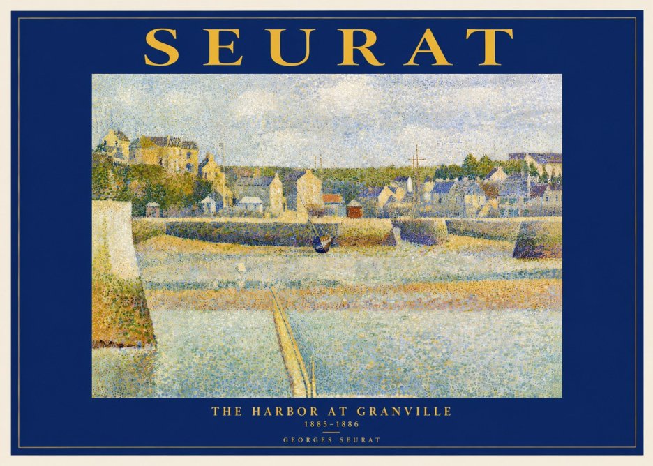 Seurat The Harbor at Granville No4 - Póster