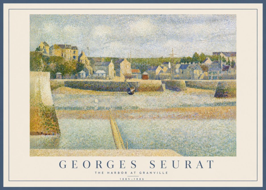 Seurat The Harbor at Granville No5 - Póster