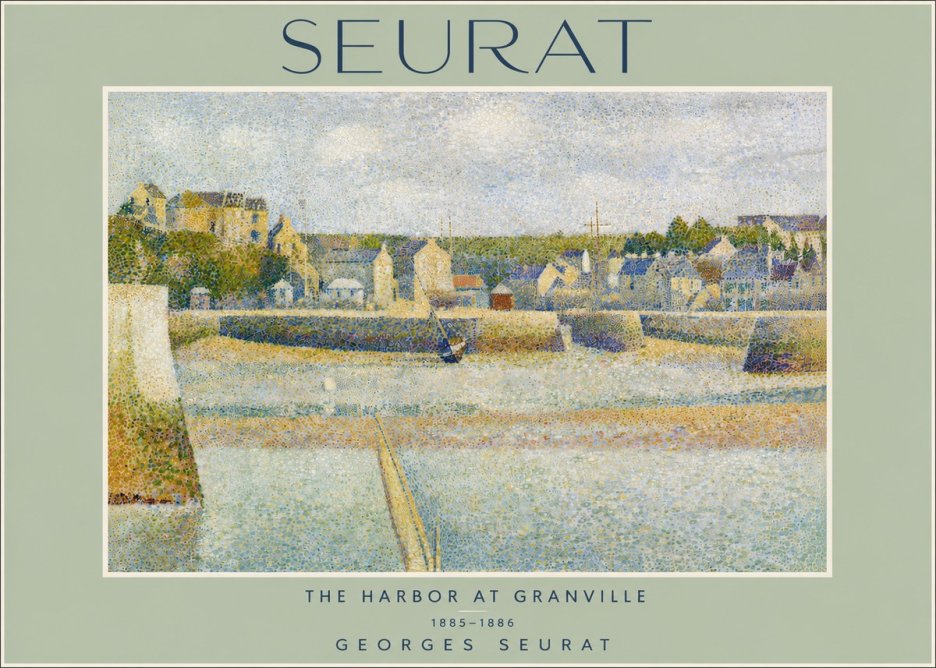 Seurat The Harbor at Granville No6 - Póster