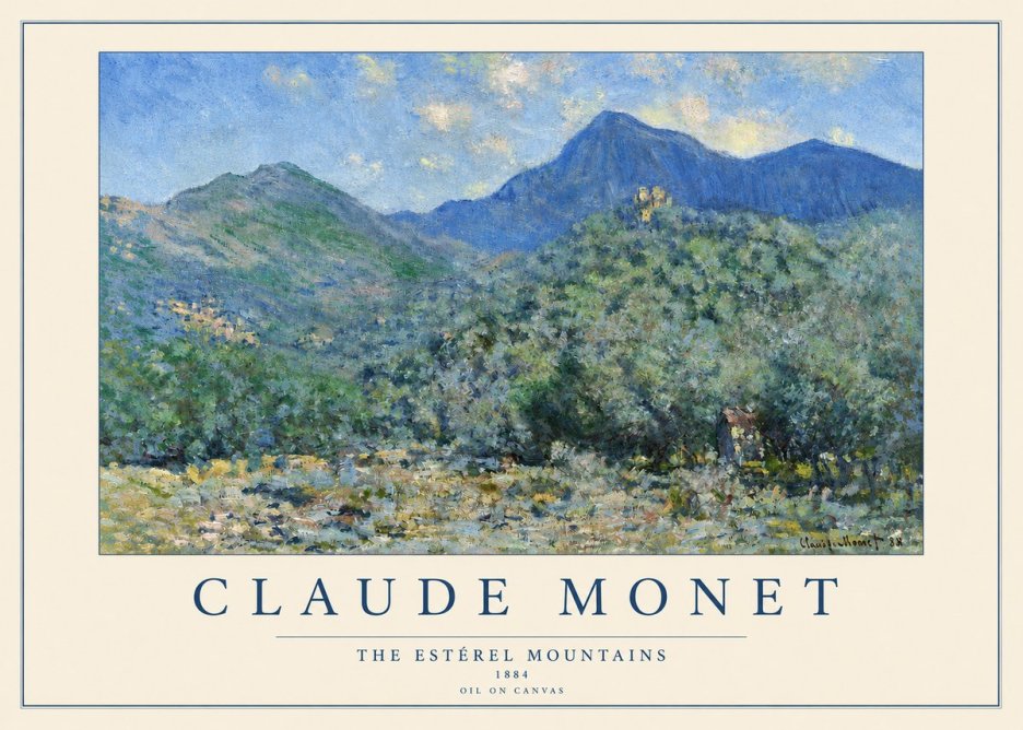 Monet The Estérel Mountains No3 - Póster