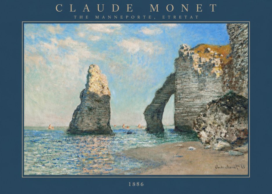 Monet The Manneporte, Etretat No3 - Póster