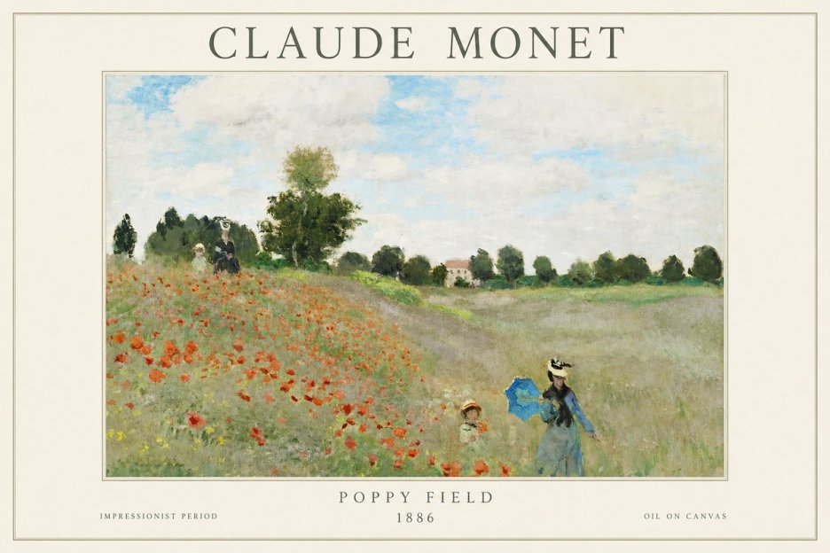 Monet Poppy Field No1 - Póster