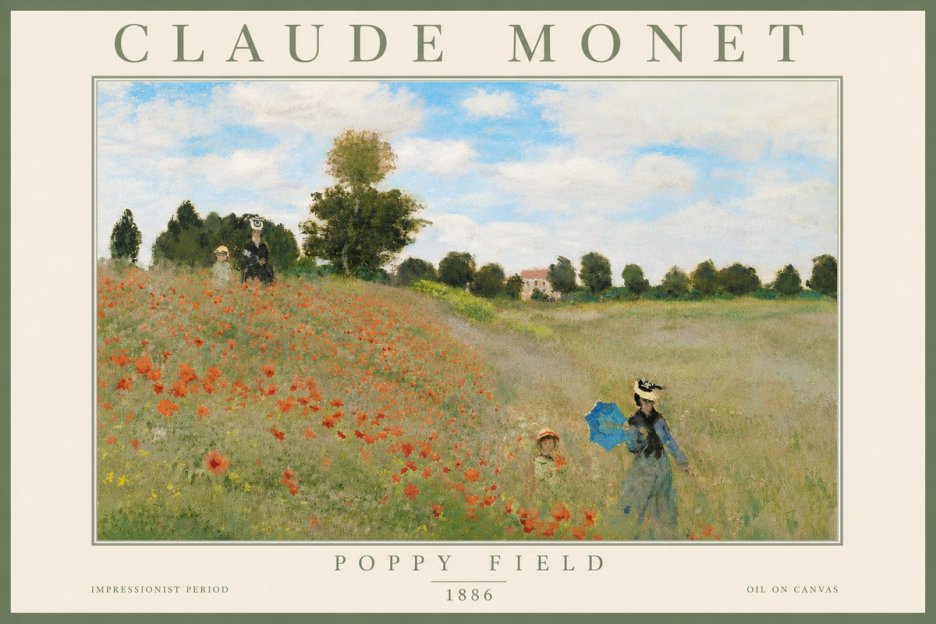Monet Poppy Field No5 - Póster