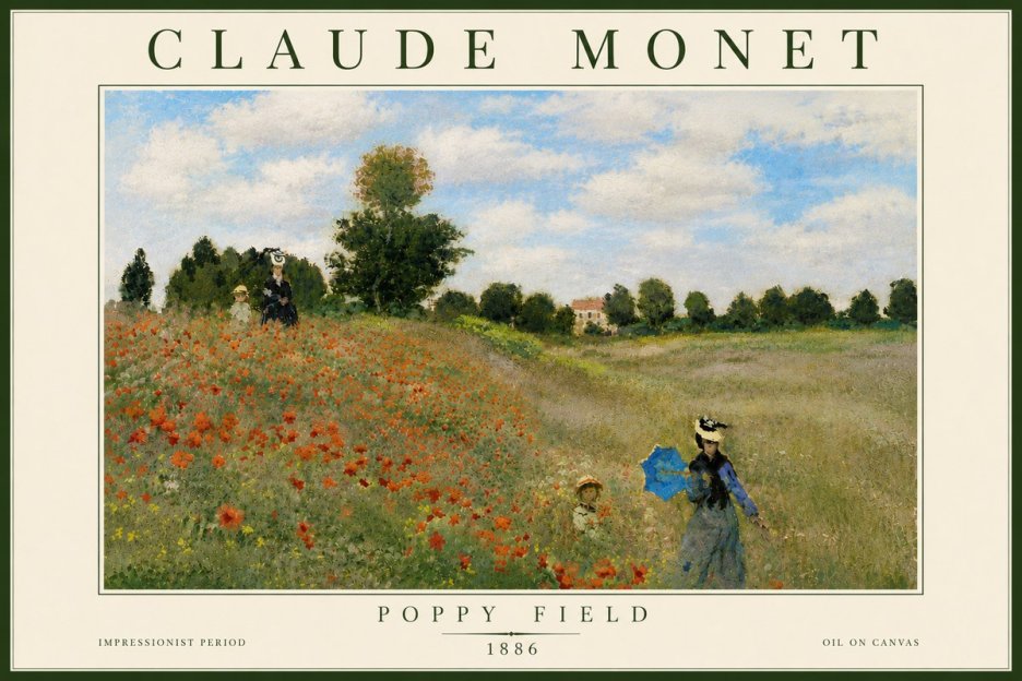 Monet Poppy Field No6 - Póster
