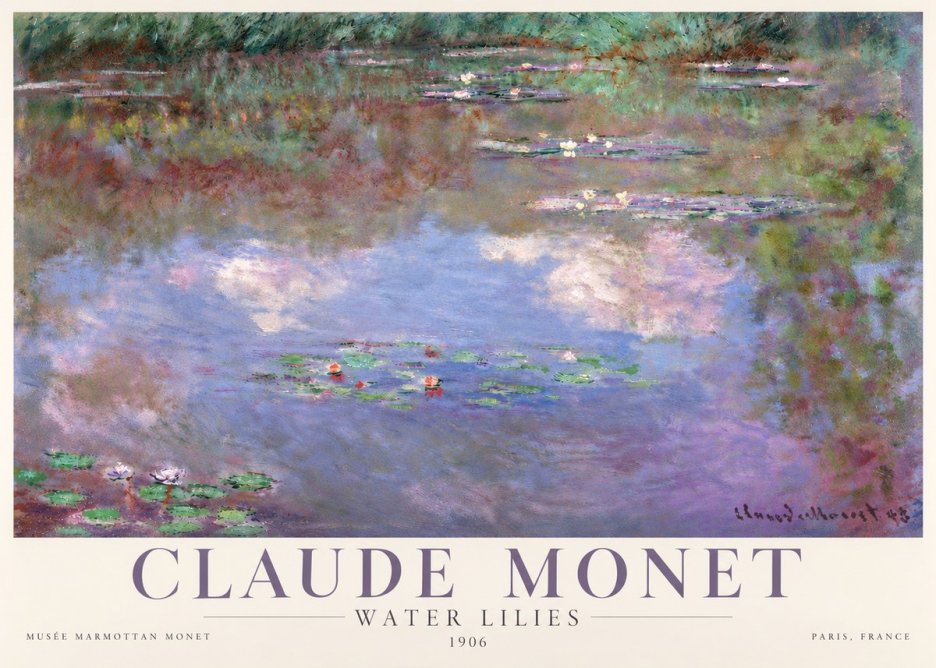 Monet Water Lilies VI No4 - Póster