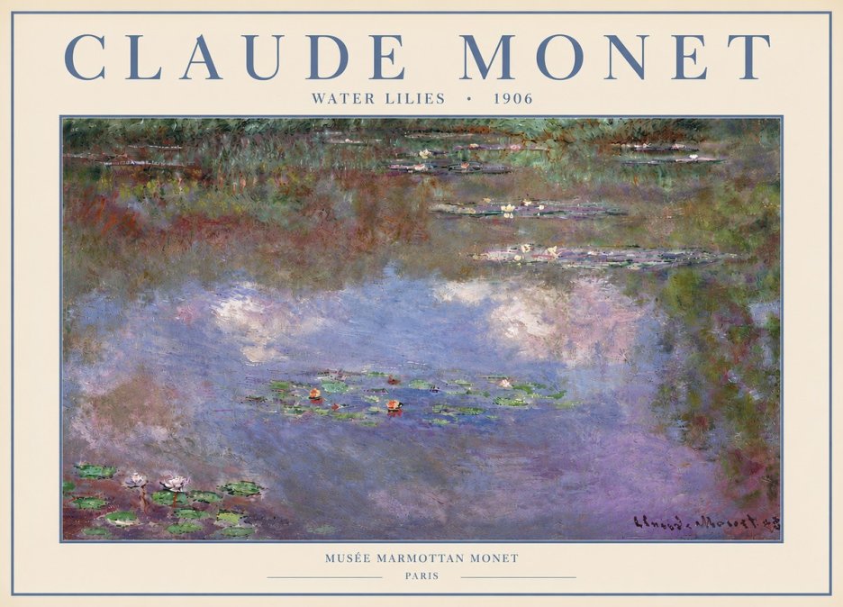 Monet Water Lilies VI No6 - Póster