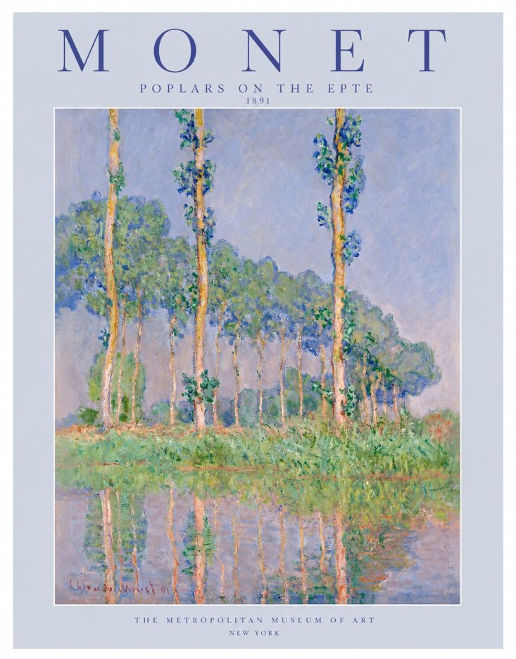 Monet Poplars on the Epte No3 - Póster