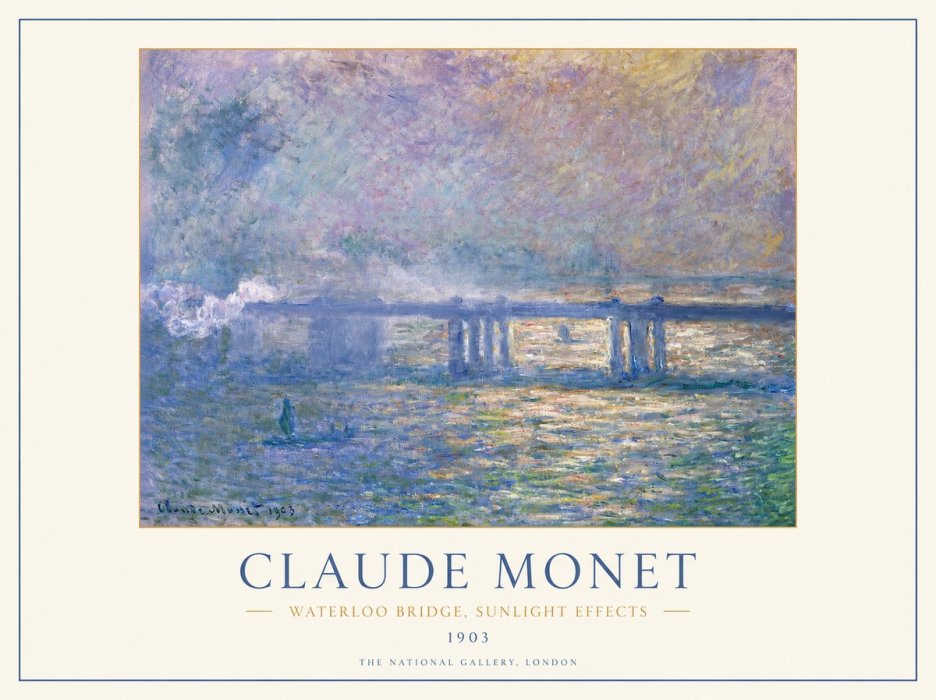 Monet Waterloo Bridge, Sunlight Effects No1 - Póster