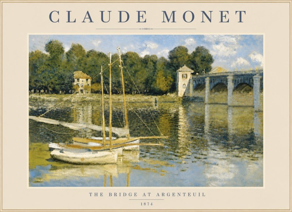 Monet The Bridge at Argenteuil III No5 - Póster