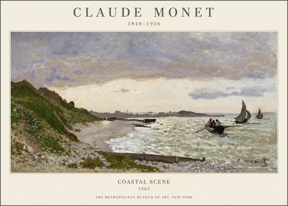 Monet Coastal Scene No1 - Póster