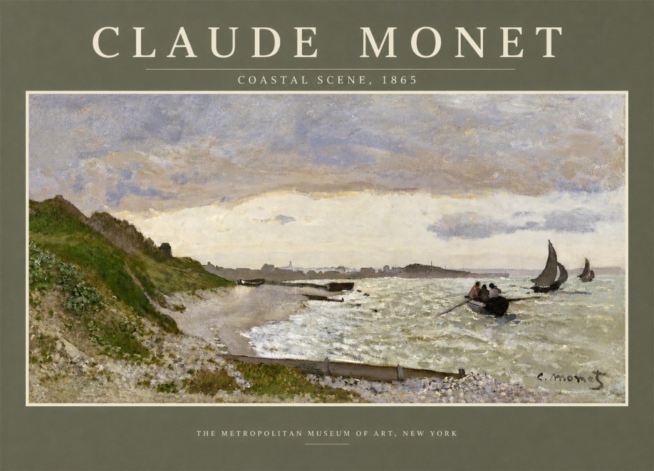 Monet Coastal Scene No4 - Póster