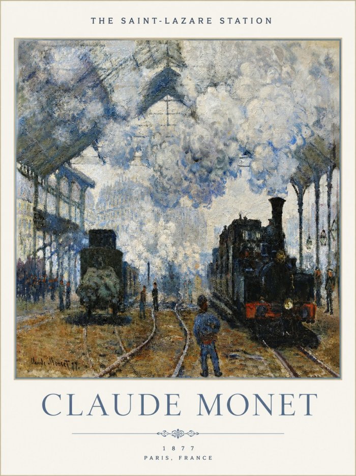 Monet The Saint-lazare Station No4 - Póster