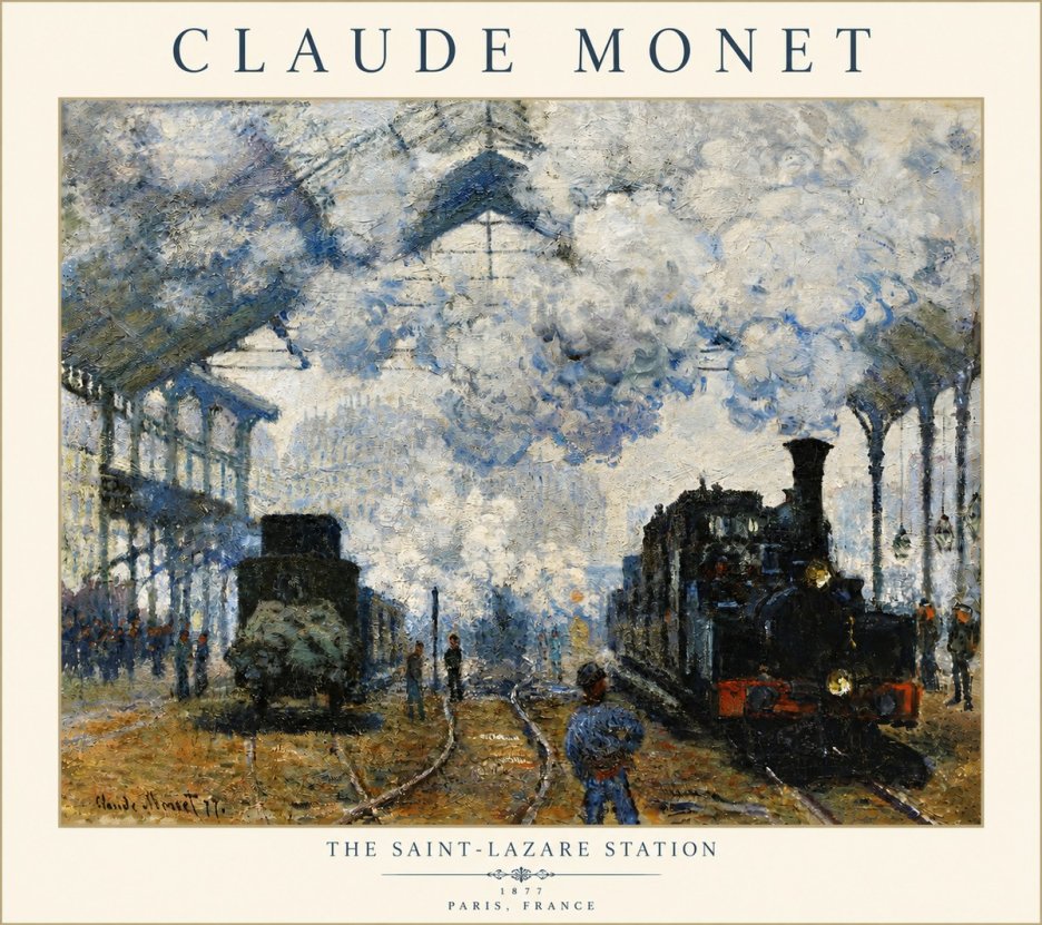 Monet The Saint-lazare Station No6 - Póster