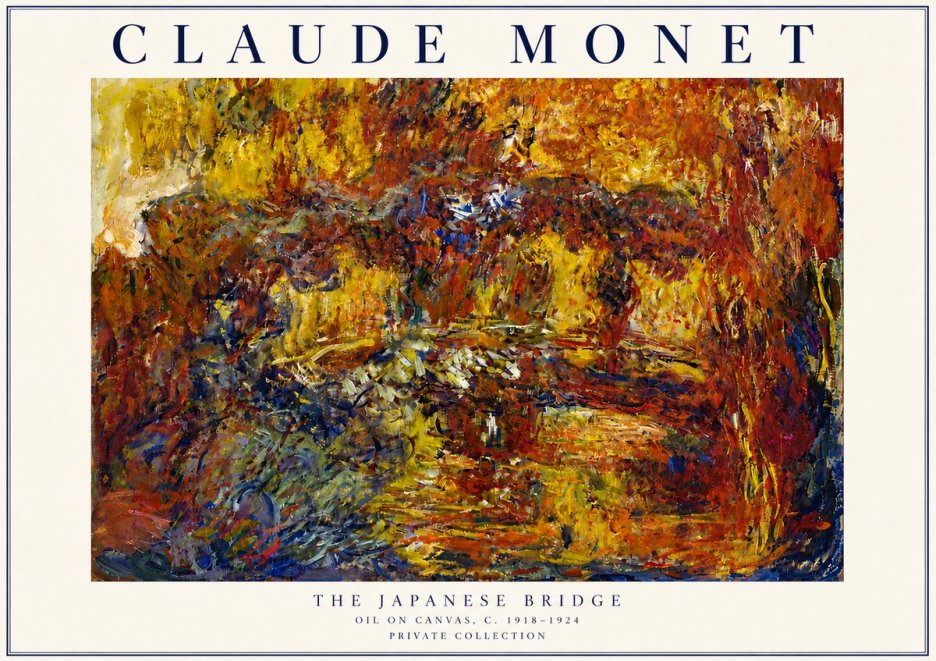 Monet The Japanese Bridge II No4 - Póster
