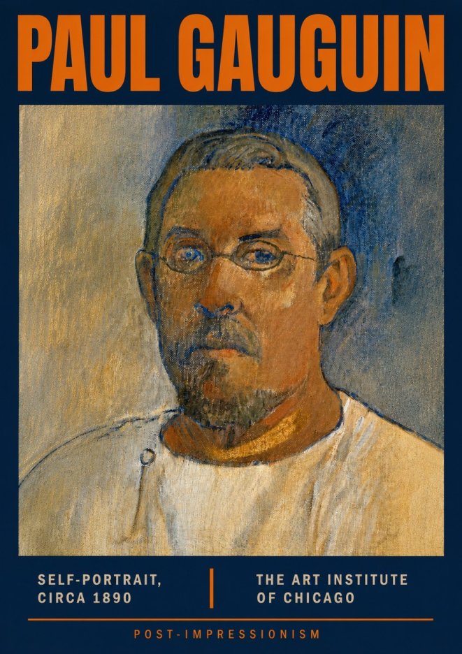 Paul Gauguin Self-portrait I No3 - Póster