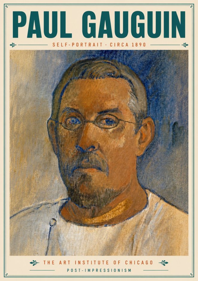 Paul Gauguin Self-portrait I No4 - Póster