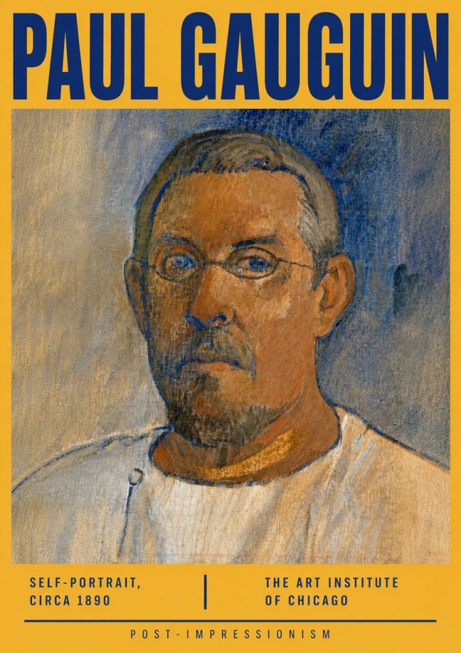 Paul Gauguin Self-portrait I No5 - Póster