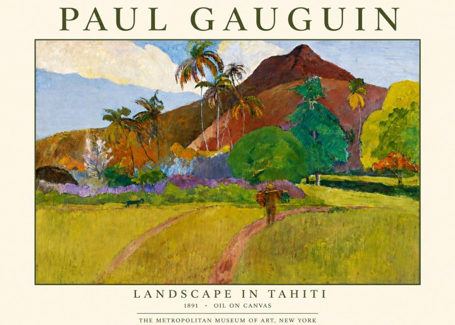 Paul Gauguin Landscape in Tahiti II No3 - Póster