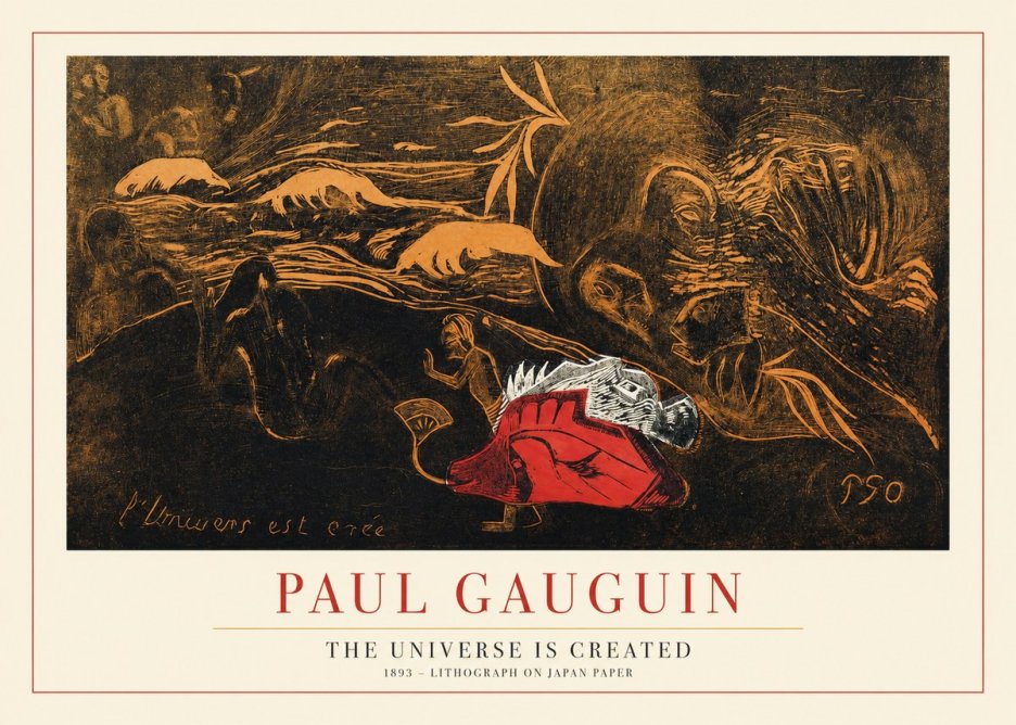 Paul Gauguin The Universe Is Created III No1 - Póster