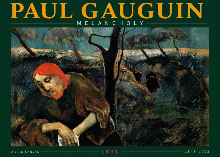 Paul Gauguin Melancholy No3 - Póster