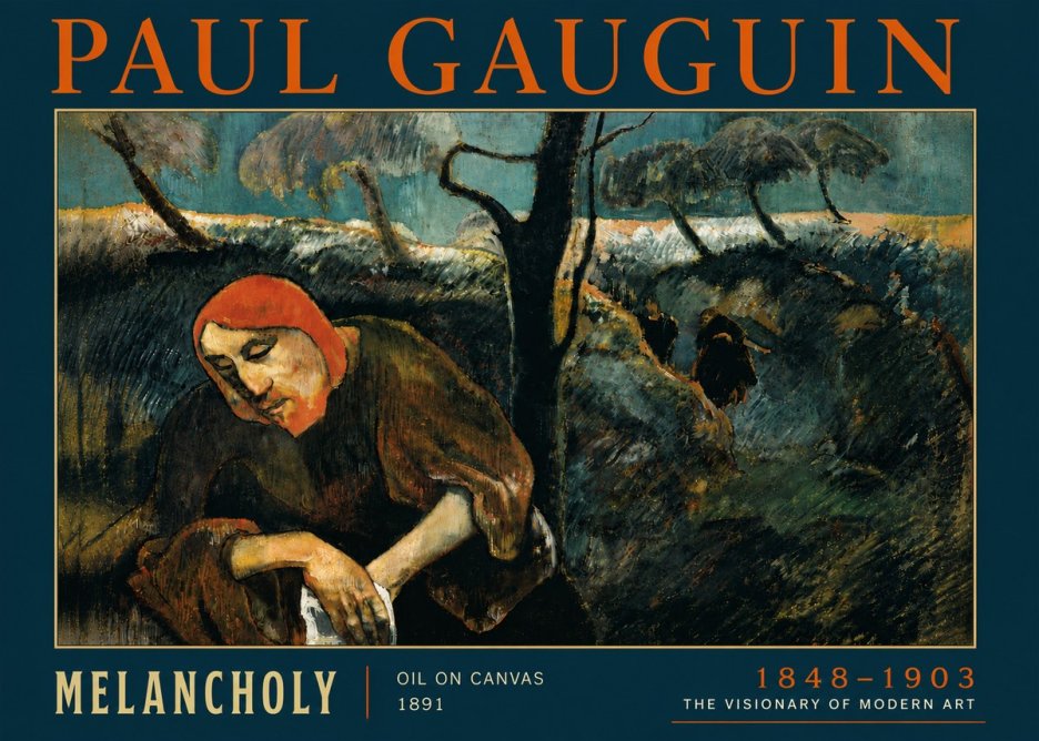 Paul Gauguin Melancholy No6 - Póster