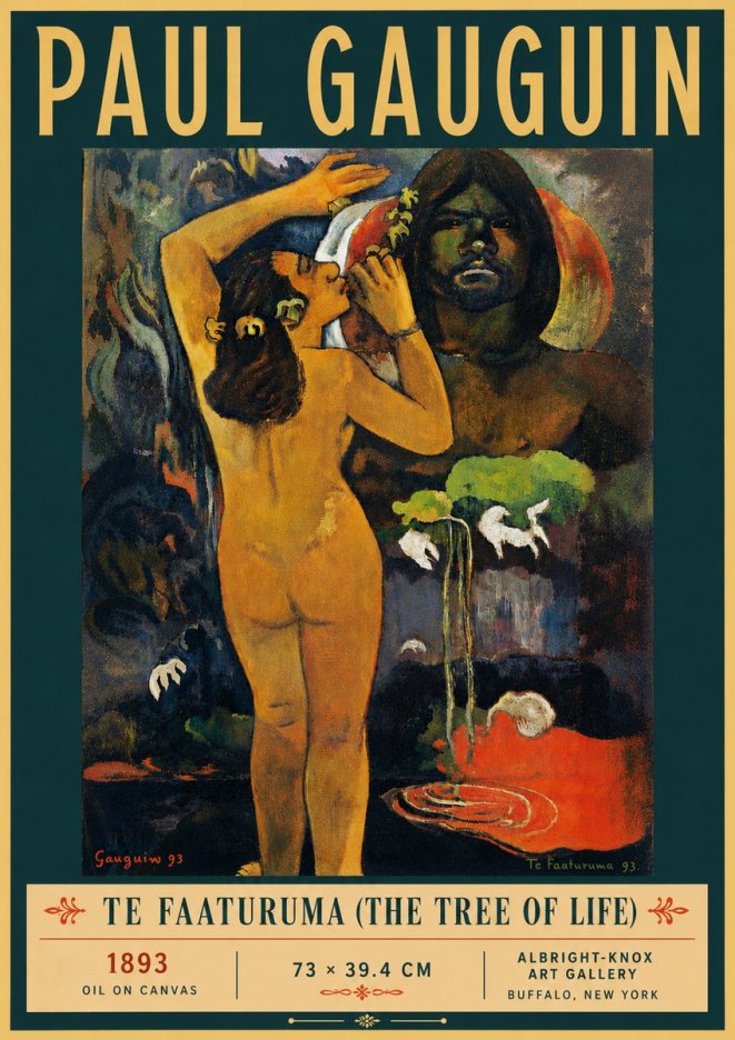Paul Gauguin Te Faaturuma (the Tree of Life) No6 - Póster