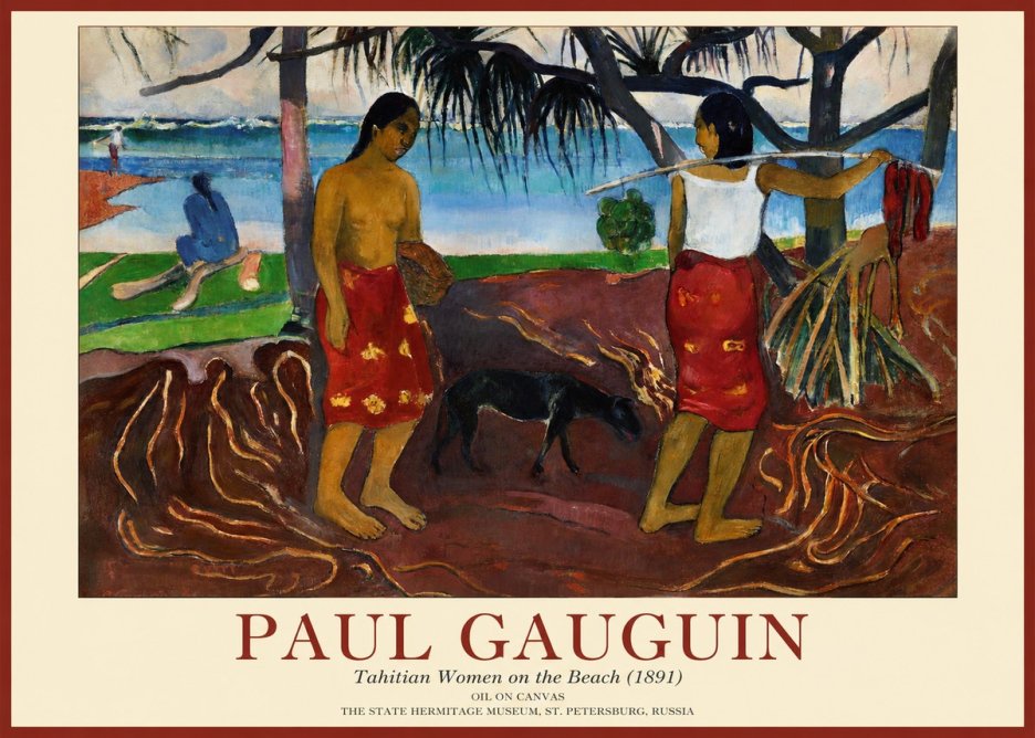 Paul Gauguin Tahitian Women on the Beach (1891) No1 - Póster