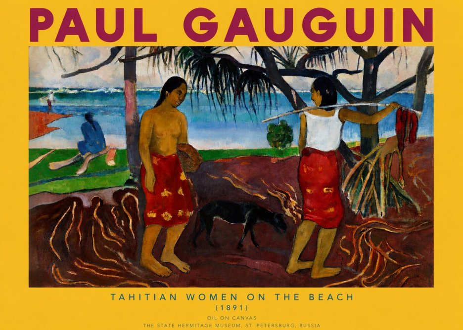 Paul Gauguin Tahitian Women on the Beach (1891) No2 - Póster