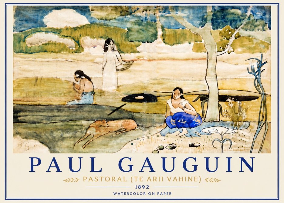 Paul Gauguin Pastoral (Te Arii Vahine) No5 - Póster