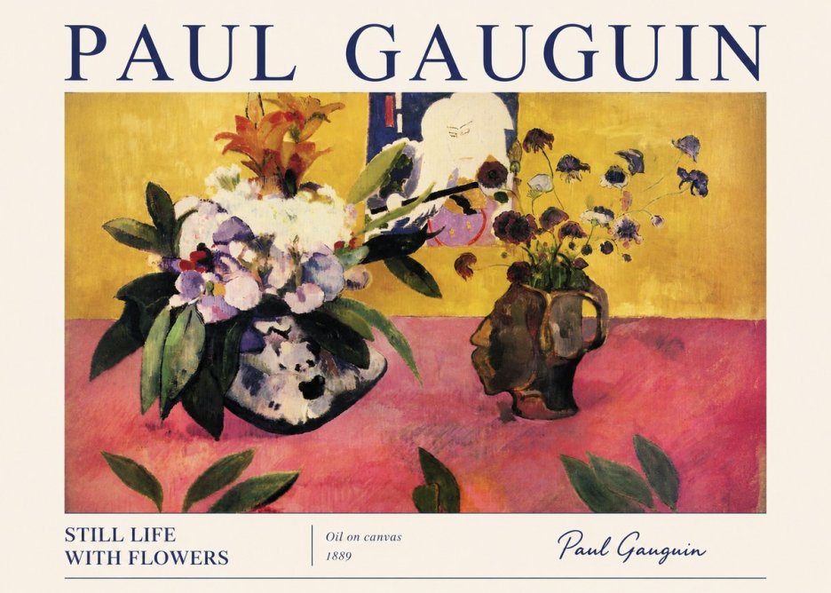 Paul Gauguin Still Life with Flowers No3 - Póster