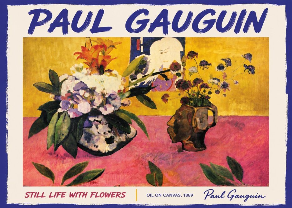 Paul Gauguin Still Life with Flowers No6 - Póster