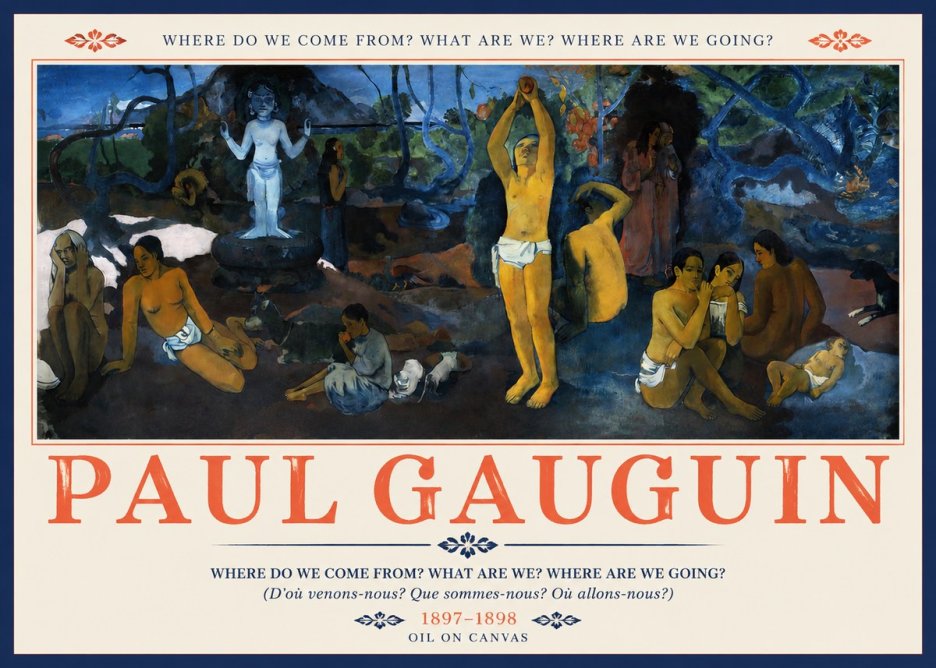 Paul Gauguin D'où Venons Nous? Que Sommes Nous? Où Allons Nous? No3 - Póster