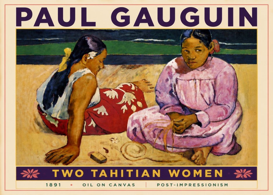 Paul Gauguin Two Tahitian Women III No5 - Póster