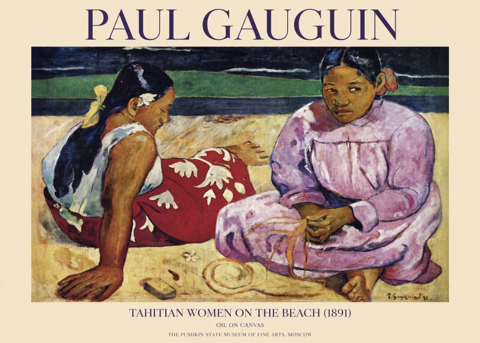 Paul Gauguin Two Tahitian Women III No6 - Póster