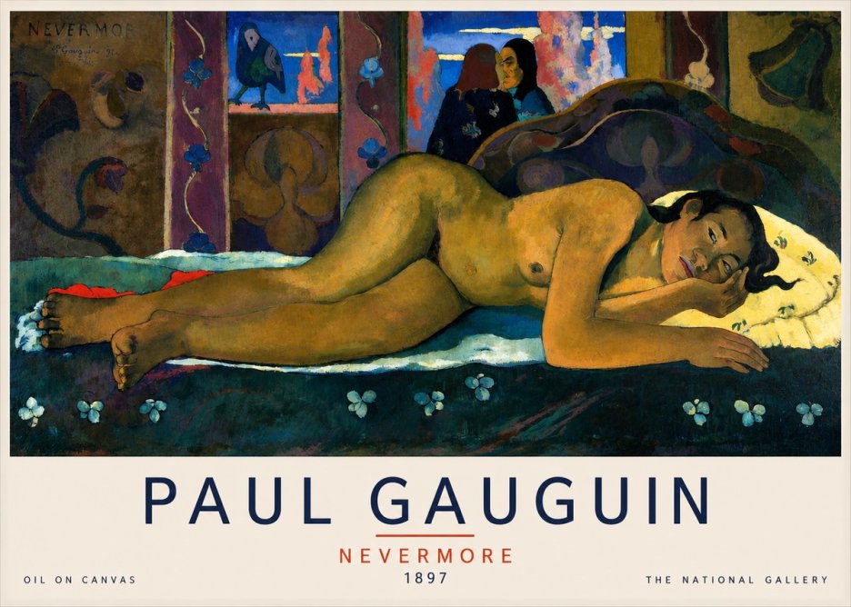 Paul Gauguin Nevermore No4 - Póster