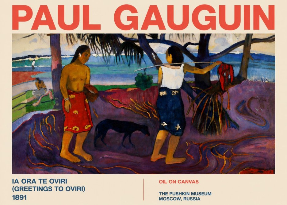 Paul Gauguin Ia Ora Na Te Ovari (I Raro Te Oviri) No6 - Póster