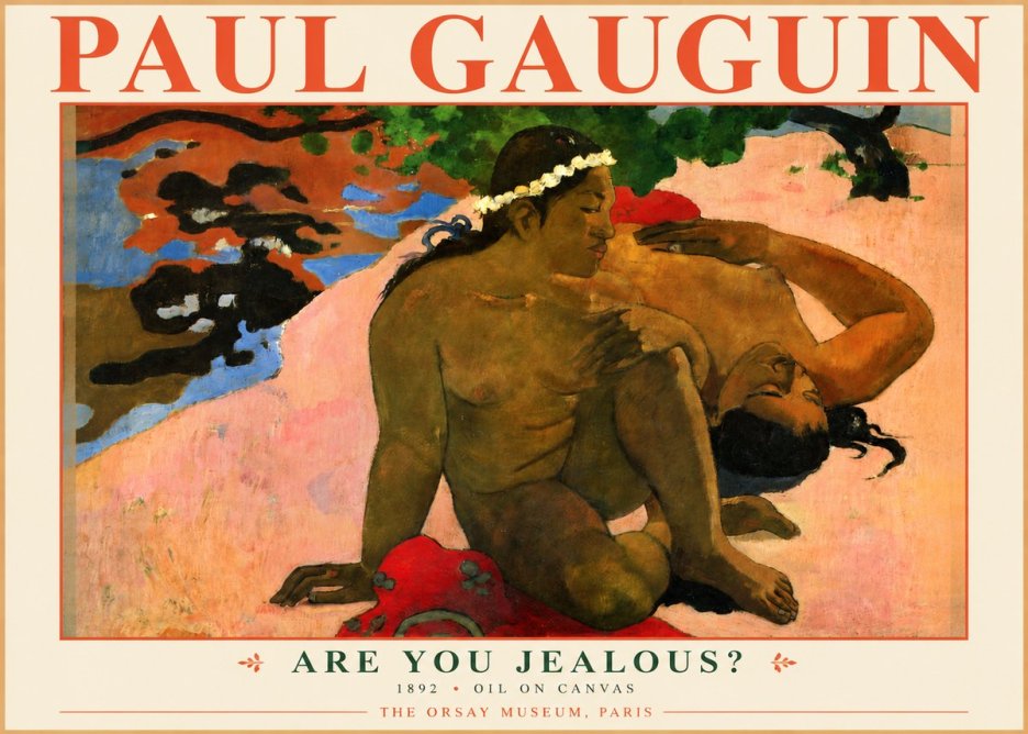 Paul Gauguin Are You Jealous? No3 - Póster