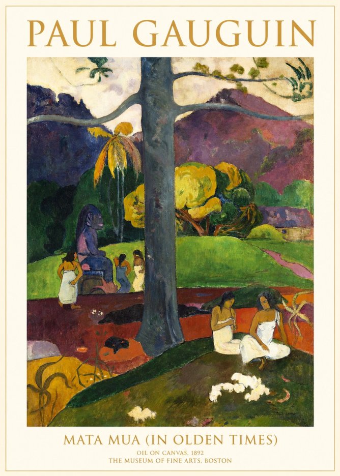 Paul Gauguin Mata Mua (in Olden Times) No1 - Póster