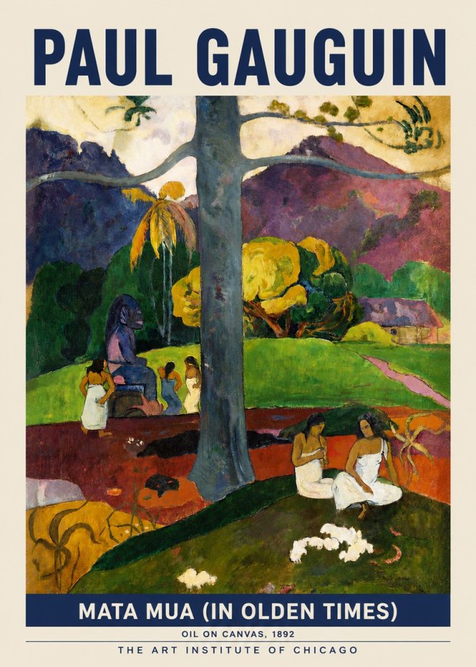 Paul Gauguin Mata Mua (in Olden Times) No3 - Póster