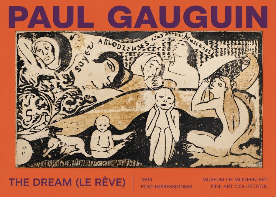 Paul Gauguin The Dream (Le Rêve) No3 - Póster