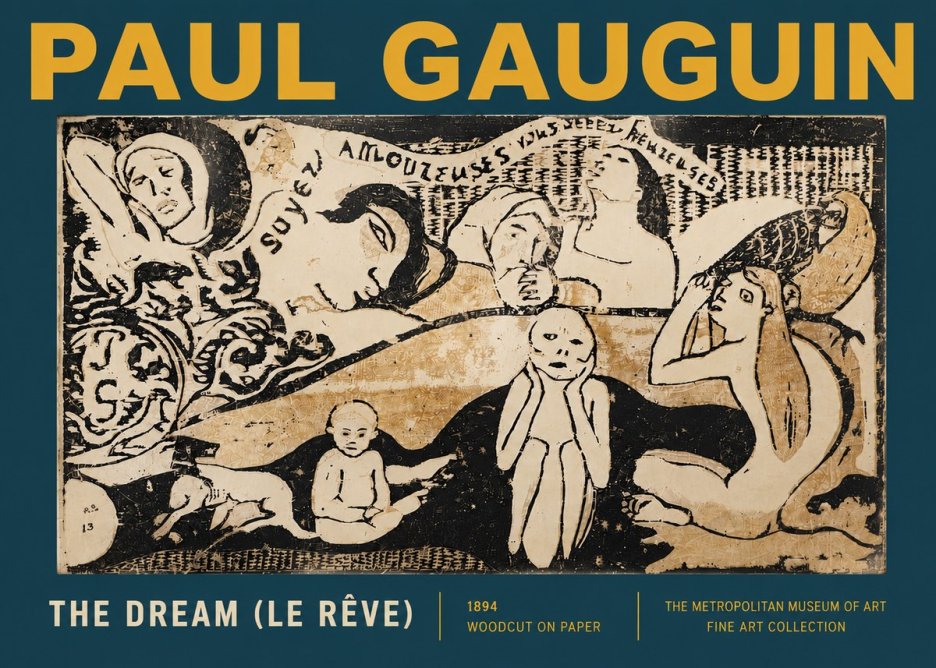 Paul Gauguin The Dream (Le Rêve) No5 - Póster