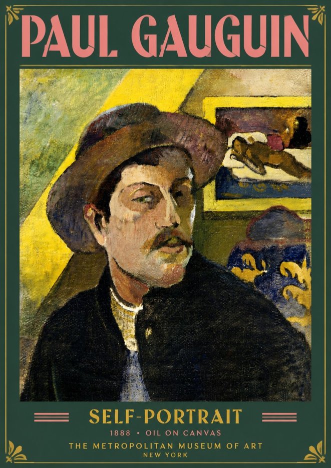 Paul Gauguin Self-portrait II No5 - Póster