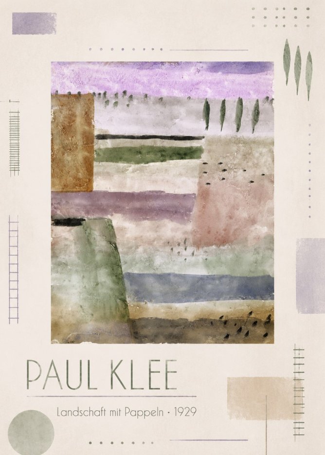 Paul Klee Landschaft Mit Pappeln No5 - Póster