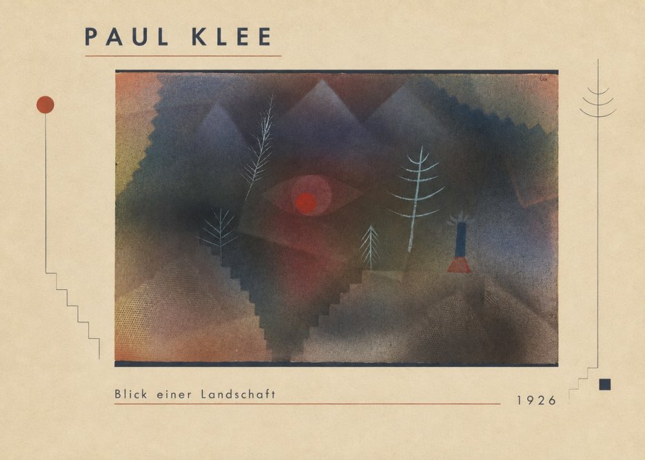 Paul Klee Blick Einer Landschaft No1 - Póster